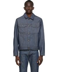 Naked Famous Denim Indigo Selvedge Denim Jacket SSENSE