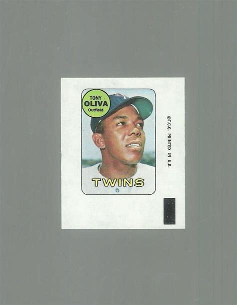 1969 TOPPS DECALS TONY OLIVA HOF MINT MINNESOTA TWINS RARE SET EBay