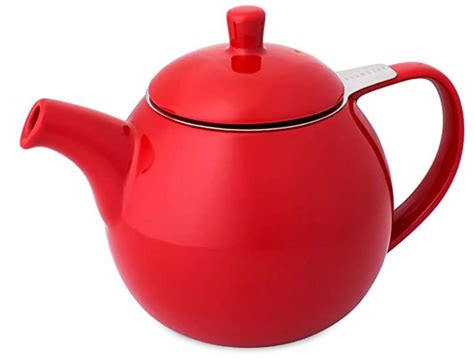 Round Ceramic Teapot with Loose Leaf Tea Infuser – Good Life Tea