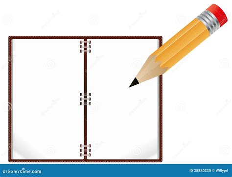 Notebook Pencil Stock Vector Illustration Of Notebook