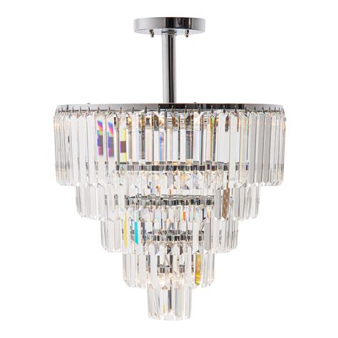 Lampa Sufitowa Glamour Chrom AMEDEO 50 Cm Agata