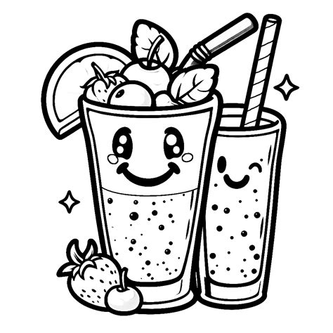 Smoothie Coloring Pages 24 Free Printable Sheets