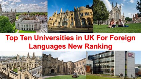 Top Ten Universities In Uk For Foreign Languages New Ranking Youtube