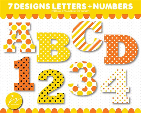 Alphabet clipart and numbers clipart, AL-154 By JS Digital Paper ...