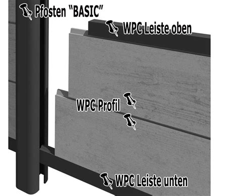 Sichtschutzzaun Pfosten F R Wpc Zum Einbetonieren Jetzt Bestellen