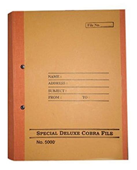 Deluxe Cobra Spring File at ₹ 45/piece | Cobra File Folder in Faridabad ... 