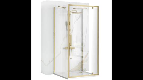 Shower Enclosure Corner Rea RAPID Swing Brush Gold Rea