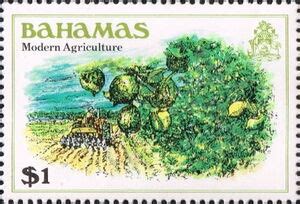 Stamp Modern Agriculture Bahamas History Of The Bahamas Mi Bs Sn