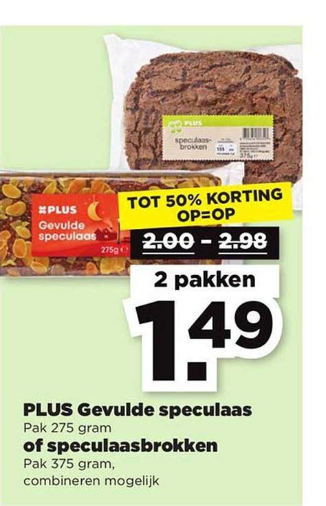 Plus Gevulde Speculaas Of Speculaasbrokken Aanbieding Bij Plus