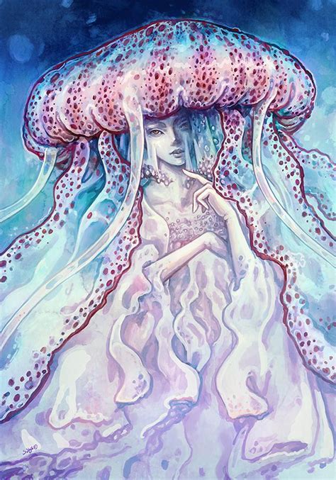 Ginevra Jelly Fish Mermaid Digital Painting Made By Me Rmermaids