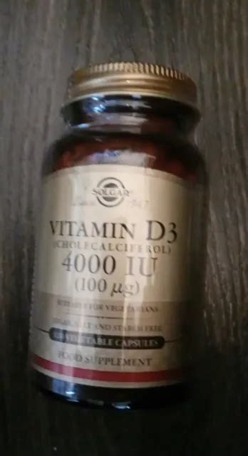 Solgar Vitamin D Iu Vegetable Capsules Expiry New