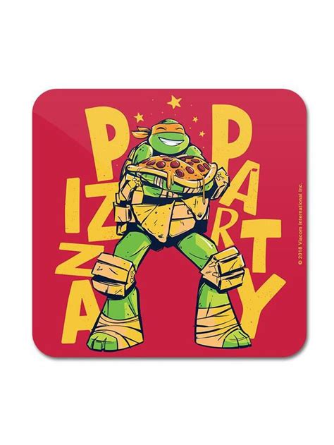 Pizza Party | Official TMNT Coaster | Redwolf