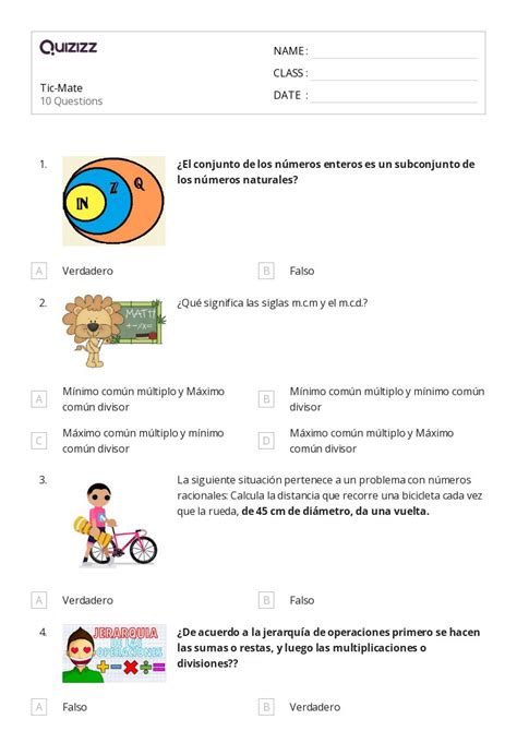 M Ximo N Divisor Hojas De Trabajo Para Grado En Quizizz