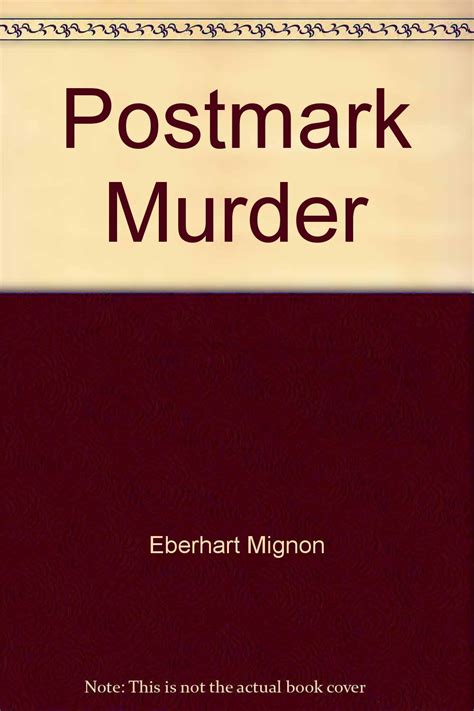 Postmark Murder Eberhart Mignon G Mignon Good Books