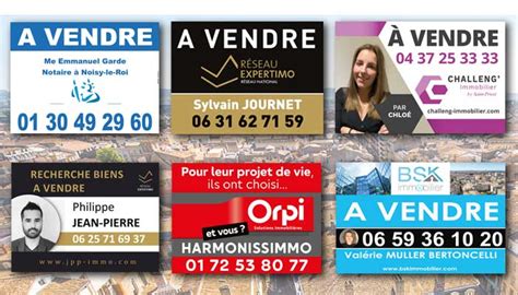 Panneau publicitaire immobilier personnalisé en akilux de qualité