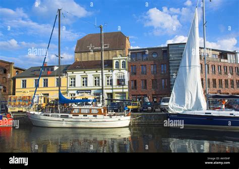 Europe Germany West Pomerania Baltic Stralsund Port Stock Photo Alamy