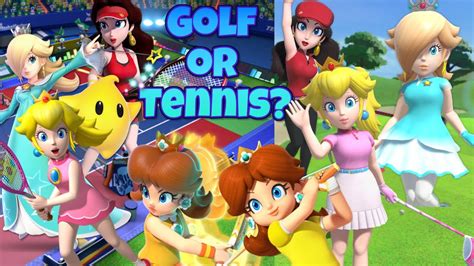 Peach Daisy Rosalina And Pauline Golf Or Tennis Mario Tennis