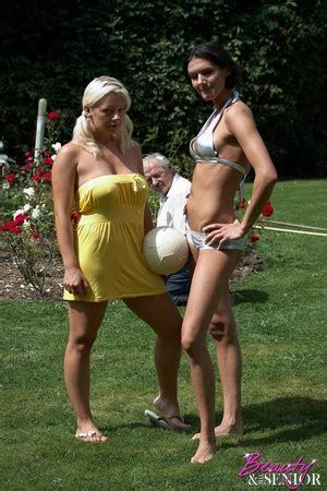 Two Babes Fuck Old Boy XXX Dessert