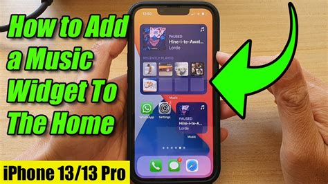 IPhone 13 13 Pro How To Add A Music Widget To The Home Screen YouTube