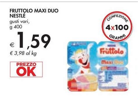 Fruttolo maxi duo nestlè offerta di Bennet