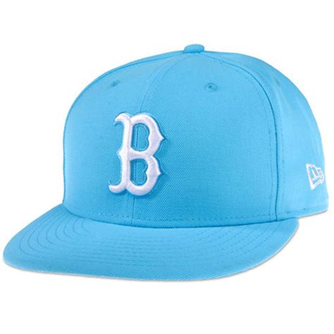 Boston Red Sox New Era Basic 59fifty Fitted Hat Neon Blue Boston