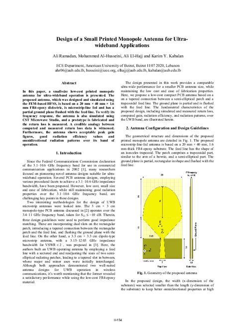 (PDF) Design of a small printed monopole antenna for ultrawideband ...