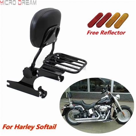 Detachable Passenger Backrest Sissy Motorcycle Luggage Rack For Harley