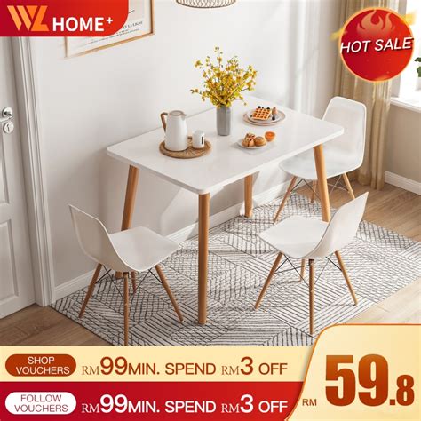 dining table  chair set meja makan nordic table  chairs coffee