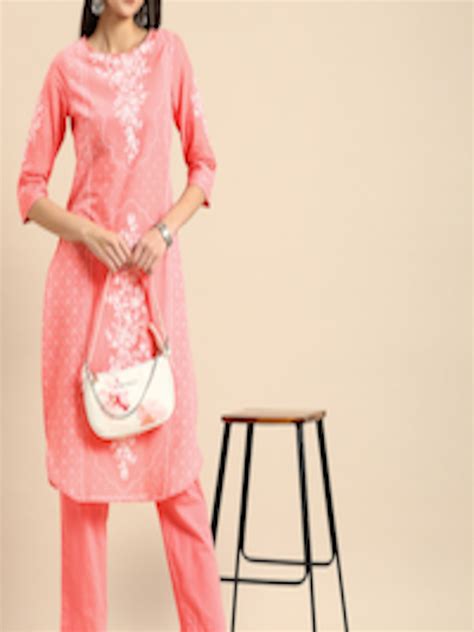 Buy Anouk Ethnic Motifs Printed Regular Pure Cotton Kurta With Trousers