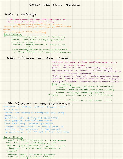 Chem Review CHEM 1AL Studocu