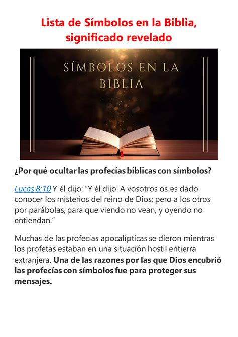 Lista De Símbolos En La Biblia Pdf