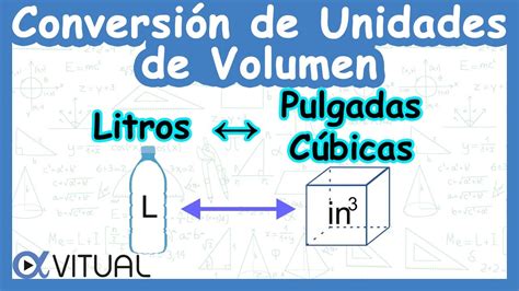 Conversi N De Unidades De Volumen Litros L A Pulgadas C Bicas In