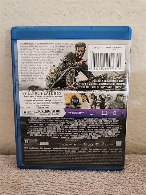 Hacksaw Ridge With Slip Cover Blu Ray 2016 31398259541 EBay