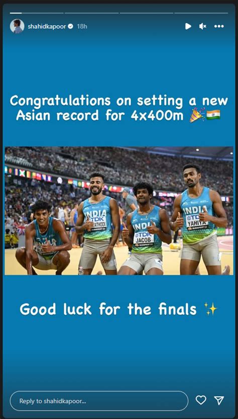 Bollywood Applauds Indias 4X400m Relay Team For World Athletics Finals