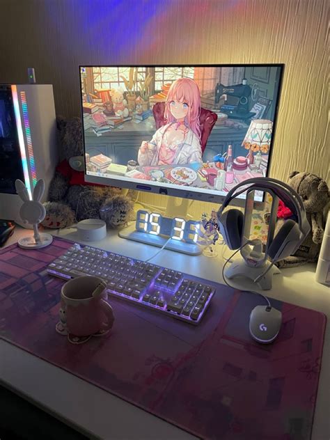 Cute PC Setup 🌸 | Комната геймера, Комнатные идеи, Обстановка в комнате подростка