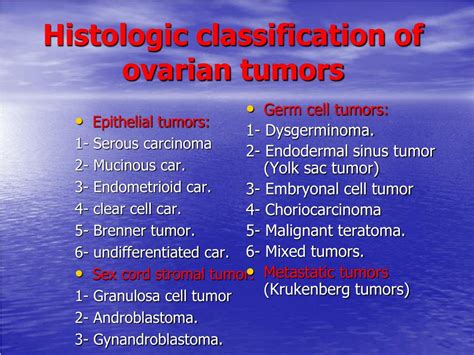 Ppt Malignant Ovarian Tumors Powerpoint Presentation Free Download