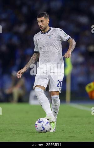 Lazio S Italian Midfielder Mattia Zaccagni Challenges For The Ball With