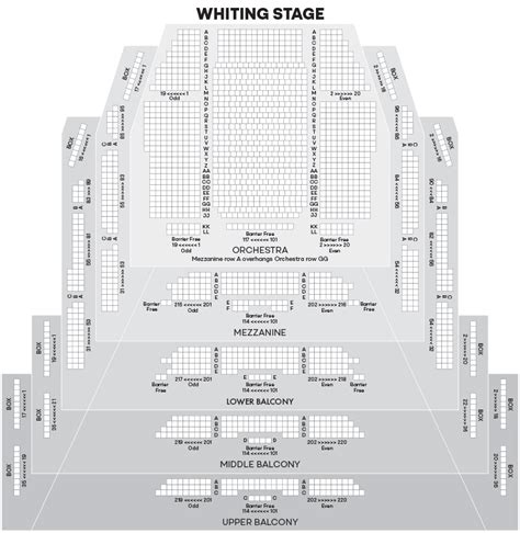 Seating Chart Flint Institute Of Music