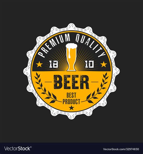 Beer logo design template Royalty Free Vector Image