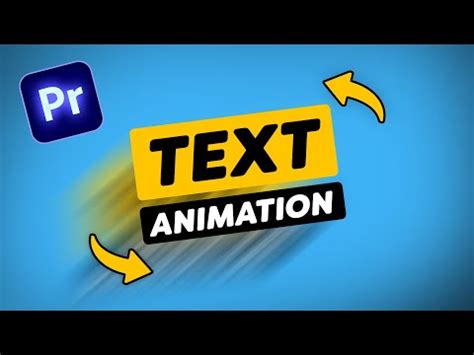 How To Create Text Animations Premiere Pro Tutorial Youtube Create