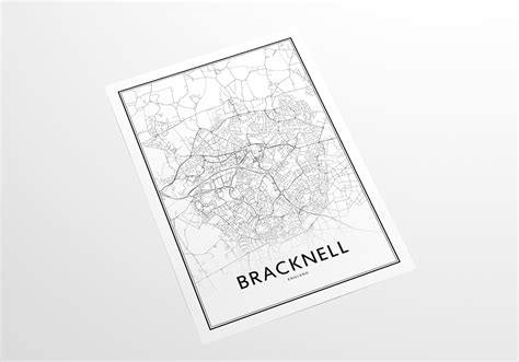 Bracknell England Map Print Bracknell Map Art Bracknell Map | Etsy