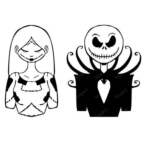 Jack And Sally Svg Png Pdf A Nightmare Before Christmas S Inspire