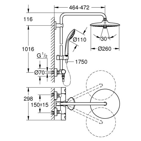 GROHE Colonne De Douche Avec Mitigeur Thermostatique Euphoria System