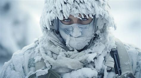 Premium Photo | Soldier in Arctic Camouflage