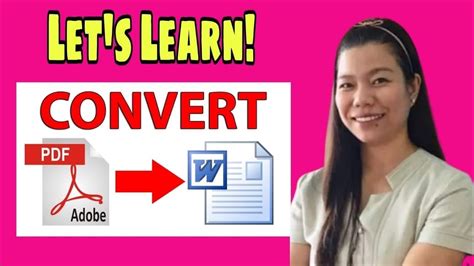 Paano Mag Convert Ng Pdf To Word Youtube