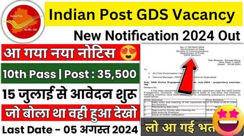 Indian Post Office GDS Vacancy Notification Issued For 35 000 Posts