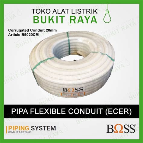 Jual Boss Pipa Flexible Conduit Corrugated Putih Mm Eceran Harga Per