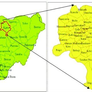 Map of Nigeria showing the Kano State. | Download Scientific Diagram