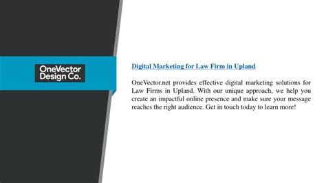 PPT Digital Marketing For Law Firm In Upland Onevector Net PowerPoint