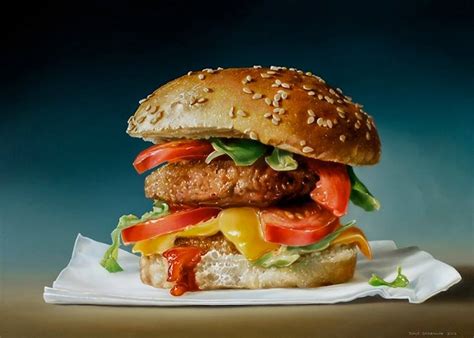 Hyperrealistic Oil Paintings Of Delicious Food by Tjalf Sparnaay - Art-Sheep